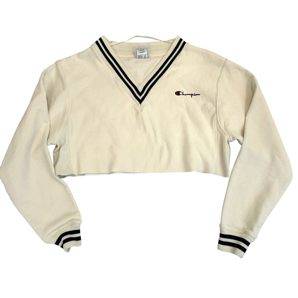 Champion REVERSE WEAVE YARN DYE CROPPED V-NECK women’s M